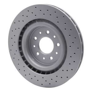 Jaguar XKR Brake Rotor (1) - Front - R1 Concepts - GeoSPEC Coated Rotor - Drilled - `00-`06
